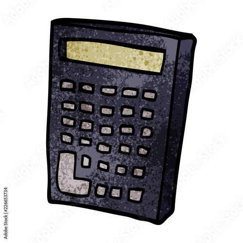 cartoon doodle calculator