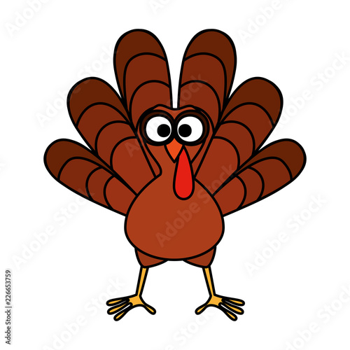 cute turkey thanksgiving character