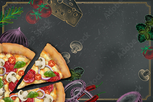 Savoury pizza ads