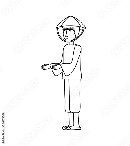 man chinese peasant avatar character