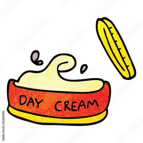 cartoon doodle moisturizer jar