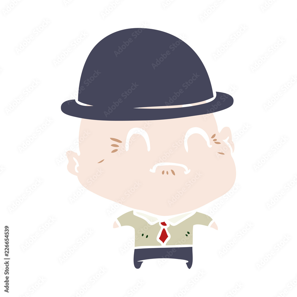 flat color style cartoon old businessman flat color style cartoon old businessman