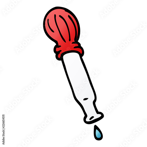 cartoon doodle dripping pipette