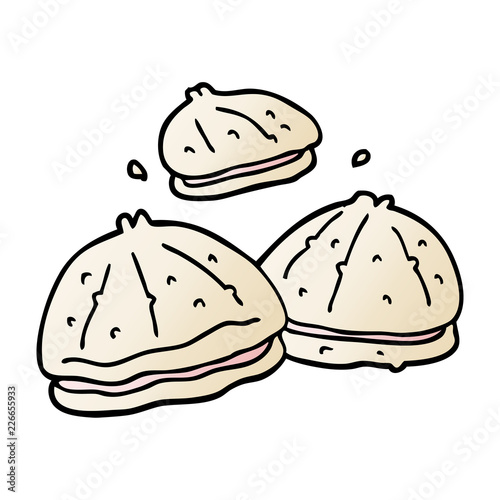 cartoon doodle fresh oysters