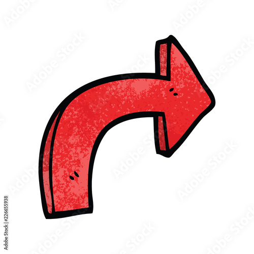 cartoon doodle directing arrow