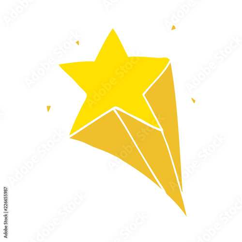 flat color style cartoon star