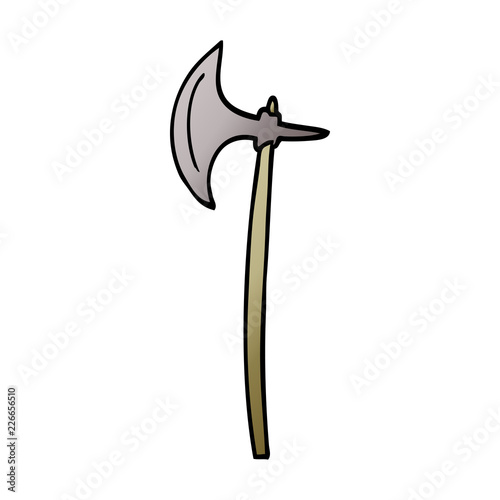 cartoon doodle medieval axe