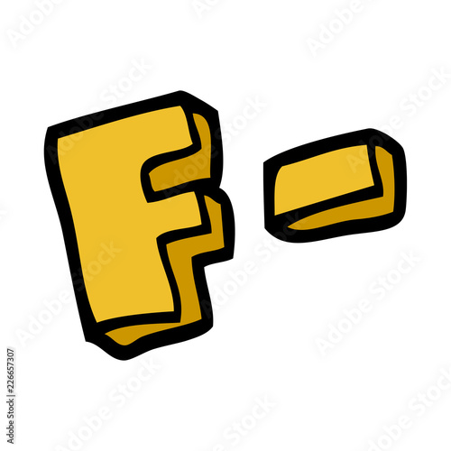 cartoon doodle letter grades