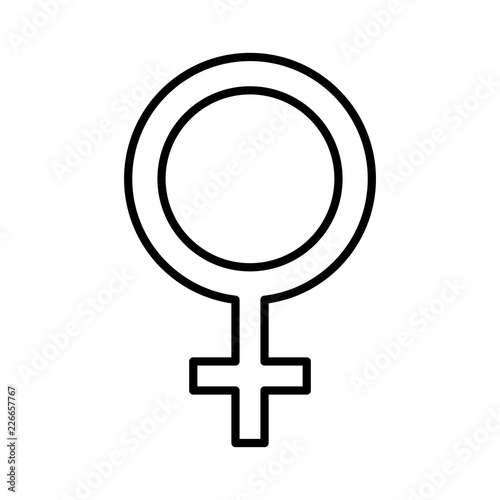 femenine gender symbol icon