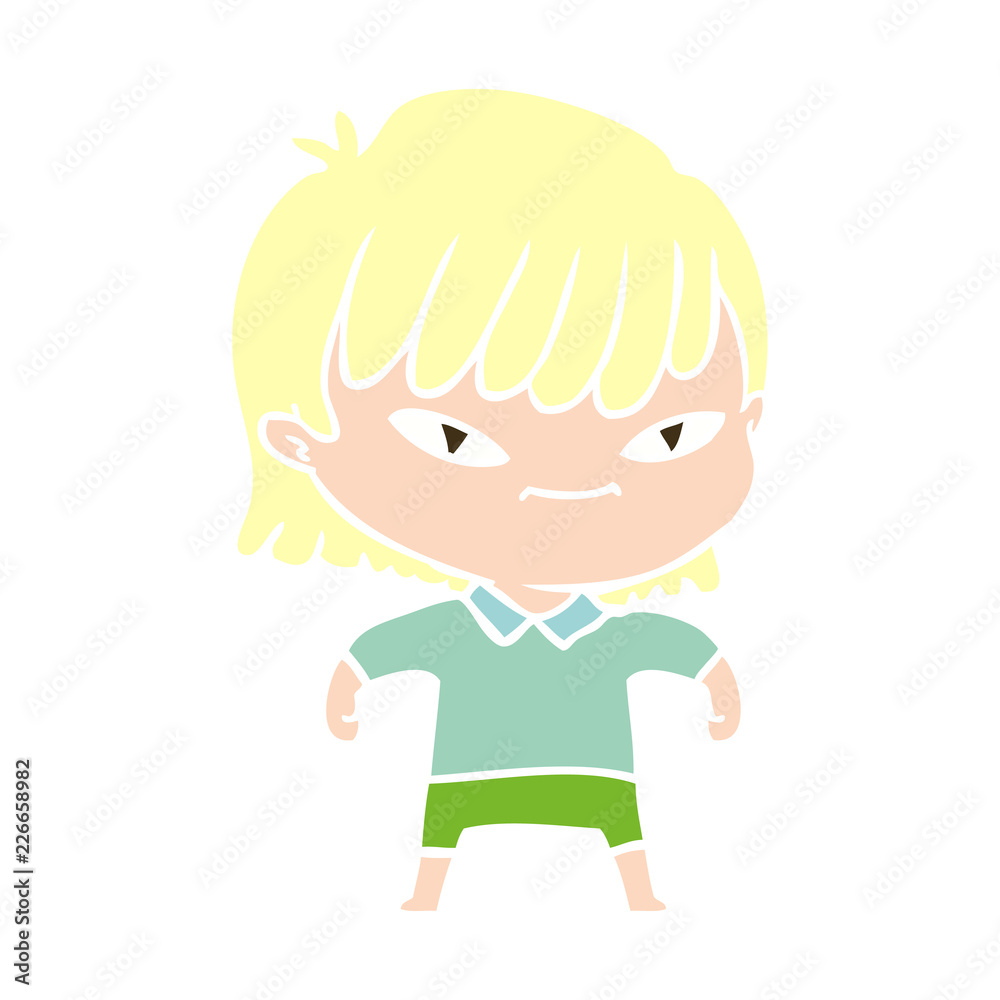 flat color style cartoon woman flat color style cartoon woman