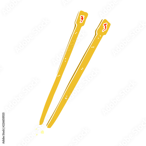 cartoon doodle chop sticks
