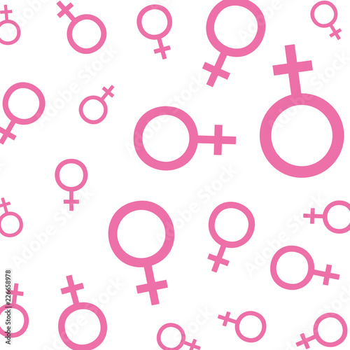 femenine gender symbols pattern