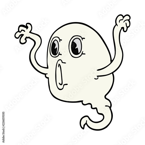 spooky cartoon doodle ghost
