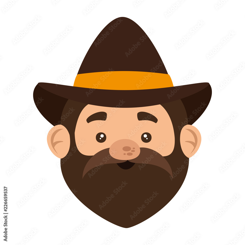 pilgrim man head character icon pilgrim man head character icon