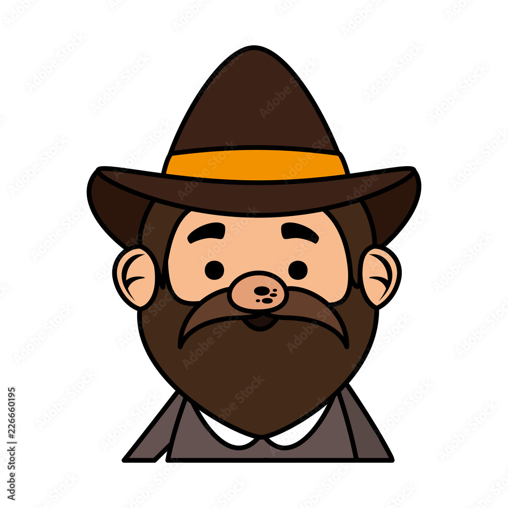 pilgrim man character icon pilgrim man character icon