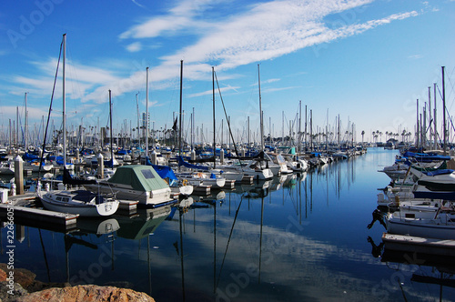 Yacht harbor in Long Beach, California, USA © Wangkun Jia