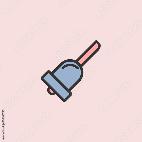 Bell icon. Element of color education for mobile concept and web apps illustration. Thin line icon for website design and development, app development photo