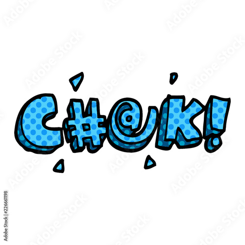 cartoon doodle swear word