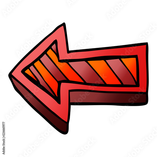 cartoon doodle directing arrow