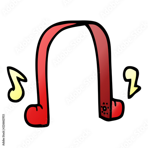 cartoon doodle modern headphones