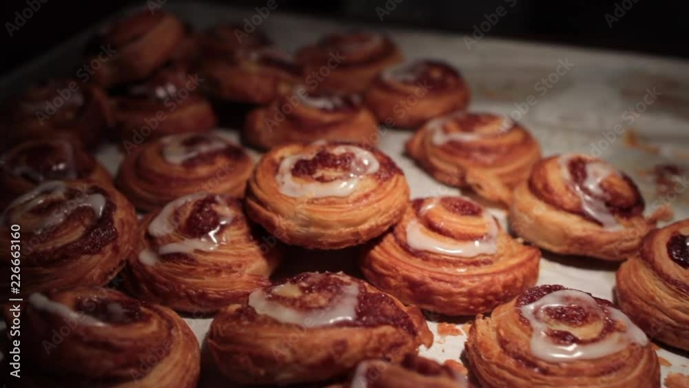Close up of mouth watering bakery cinnamon rolls Close up of mouth watering bakery cinnamon rolls