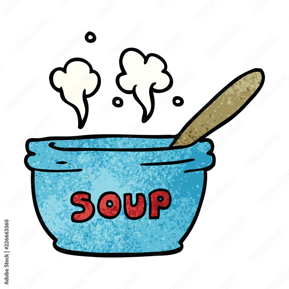 cartoon doodle of hot soup vector de Stock | Adobe Stock