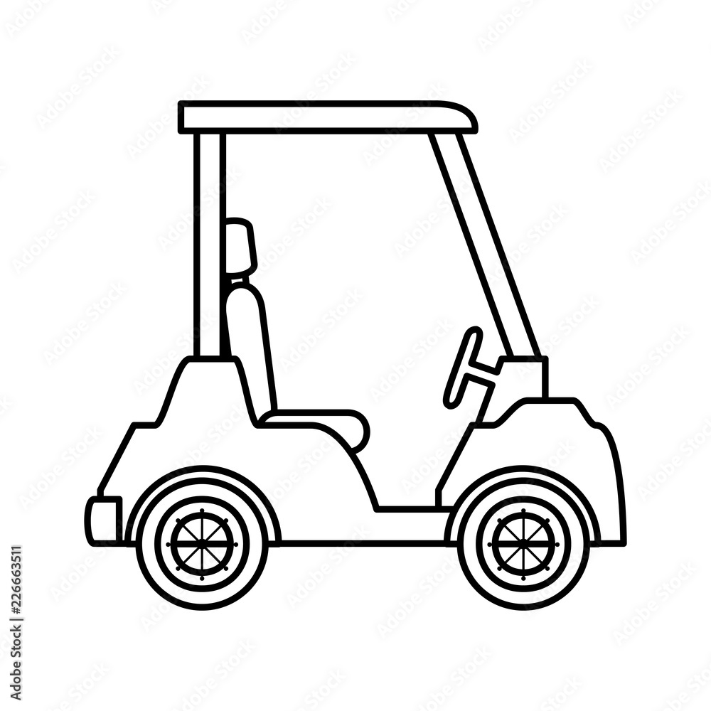 golf cart isolated icon