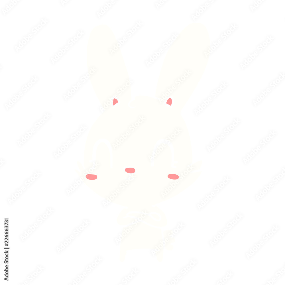 Fototapeta premium cute flat color style cartoon rabbit