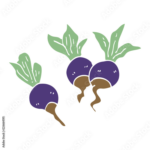 cartoon doodle beetroot plants