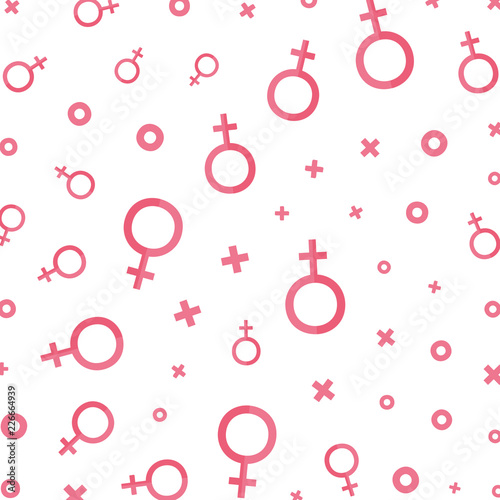 femenine gender symbols pattern