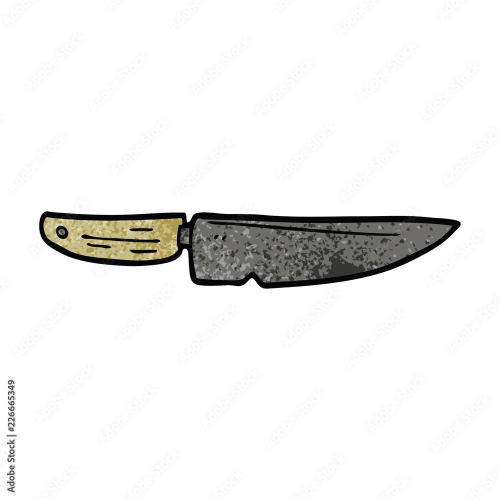 Obraz premium cartoon doodle chef knife