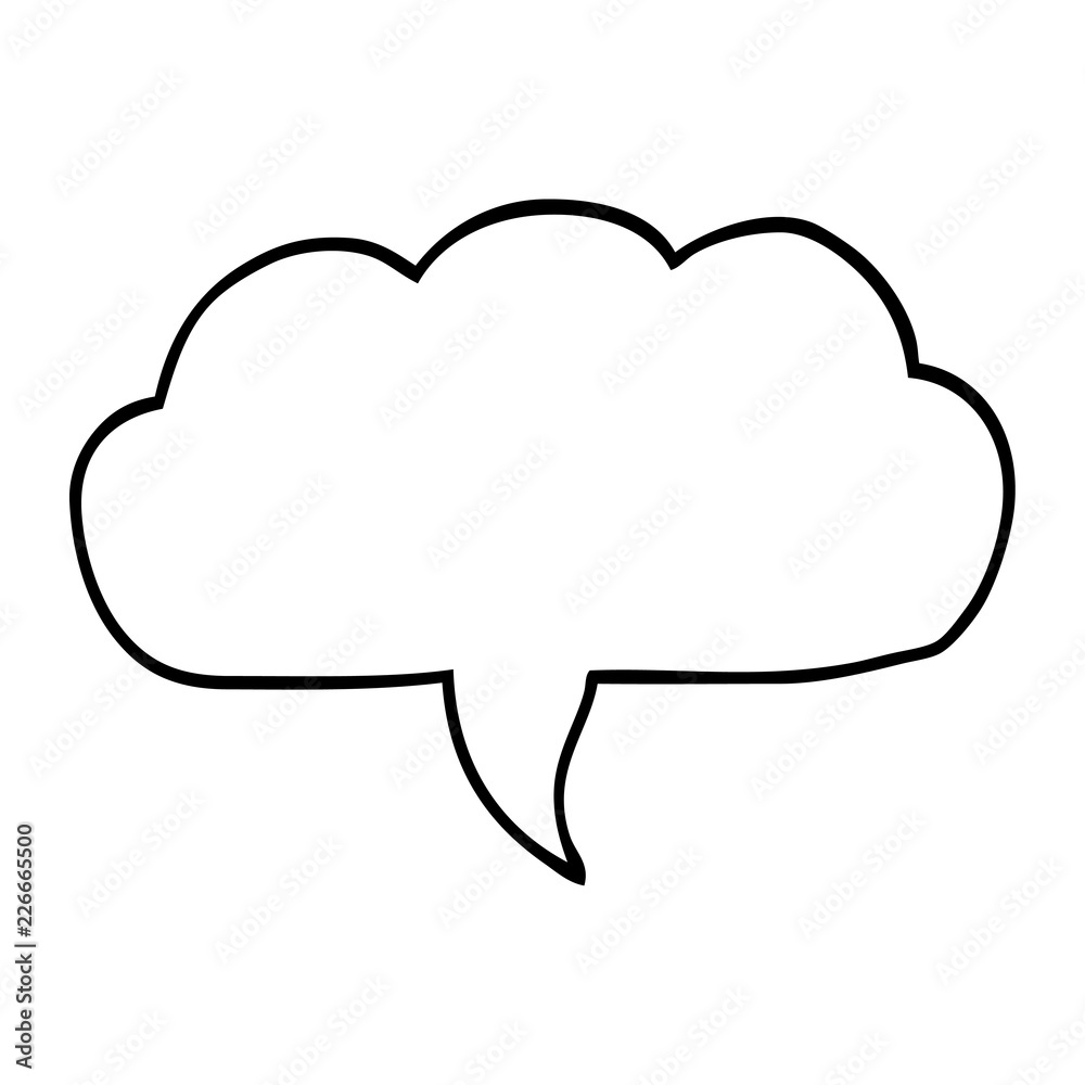 line drawing cartoon cloud speech bubble line drawing cartoon cloud speech bubble
