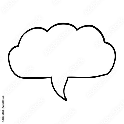 line drawing cartoon cloud speech bubble