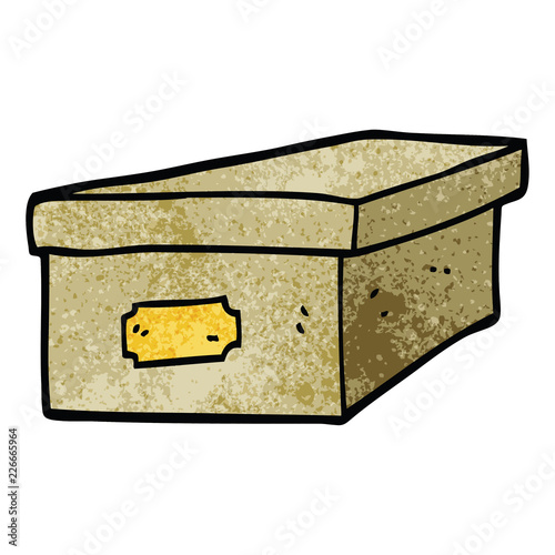 cartoon doodle filing box