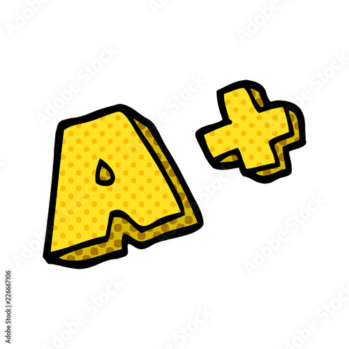cartoon doodle letter grades