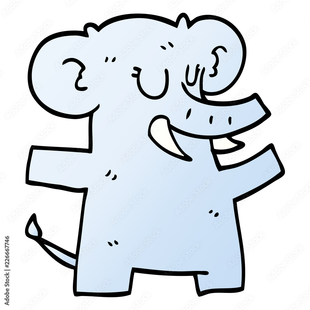 Obraz premium cartoon doodle elephant dancing