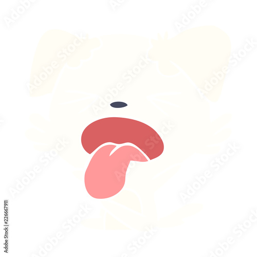 flat color style cartoon dog throwing tantrum