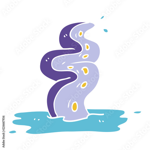 cartoon doodle spooky tentacle
