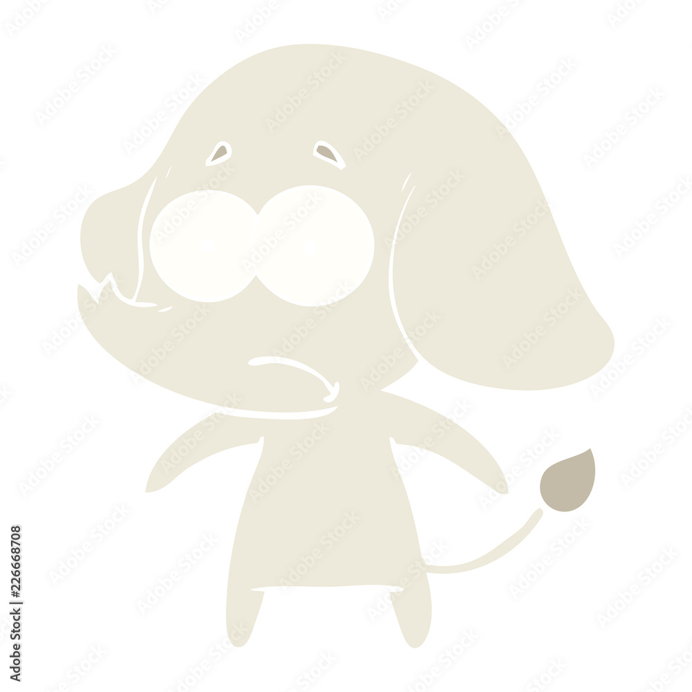flat color style cartoon unsure elephant flat color style cartoon unsure elephant