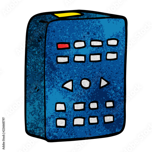 cartoon doodle old remote control