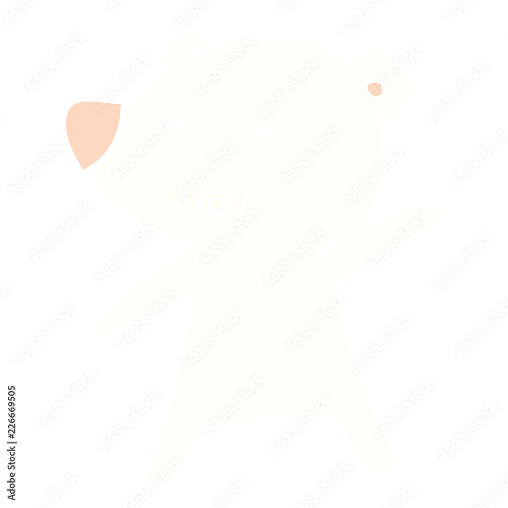 angry polar bear flat color style cartoon angry polar bear flat color style cartoon