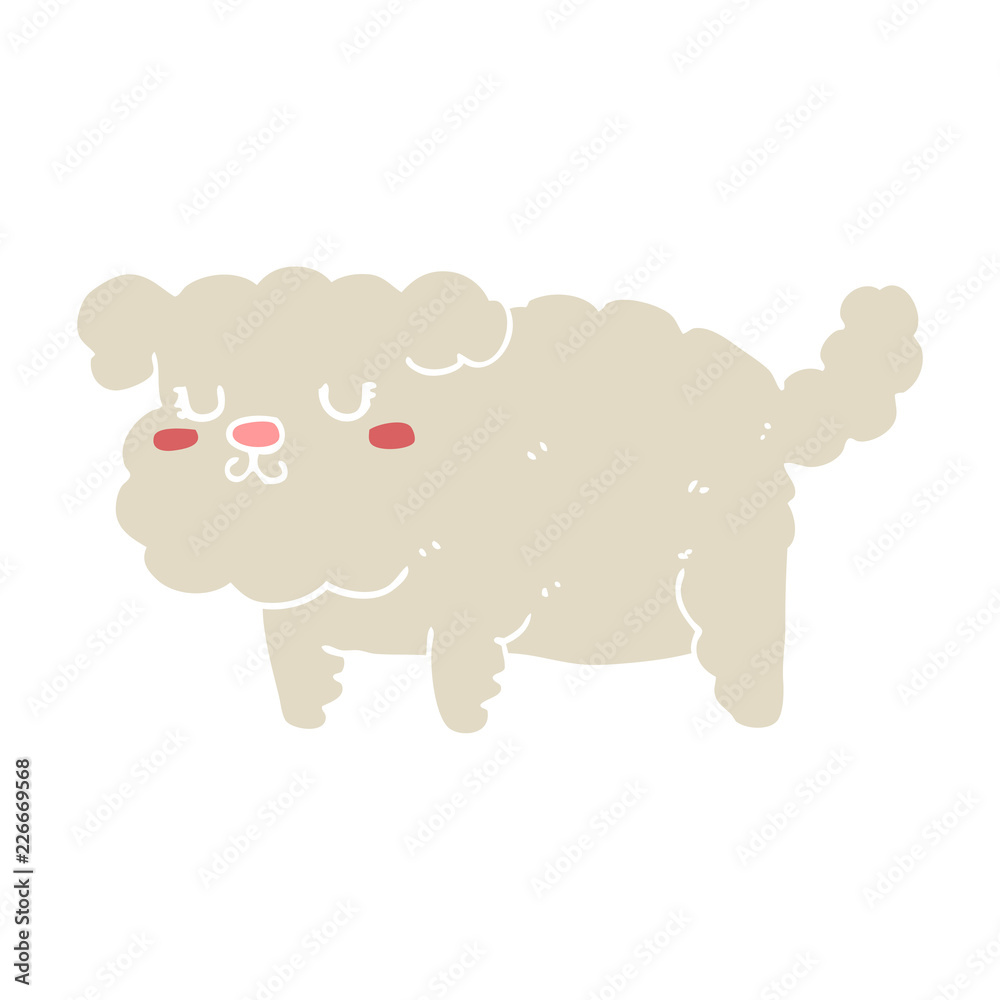 Fototapeta premium flat color style cartoon dog