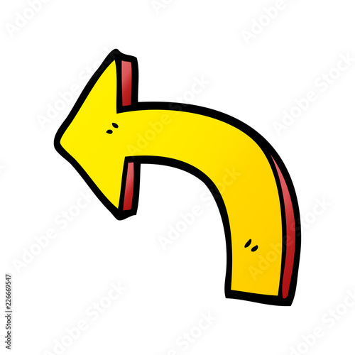 cartoon doodle directing arrow