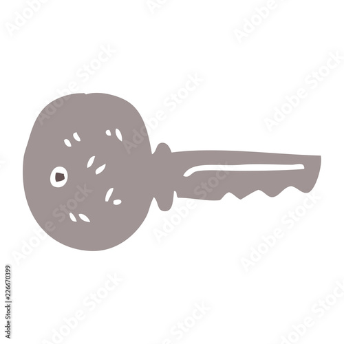 cartoon doodle metal key © lineartestpilot