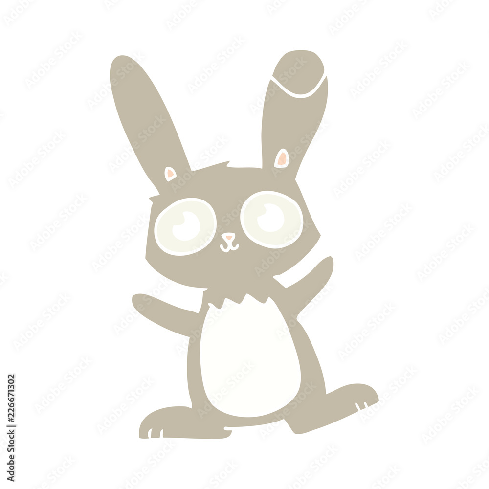 cute flat color style cartoon rabbit cute flat color style cartoon rabbit