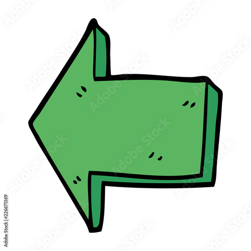 cartoon doodle directing arrow