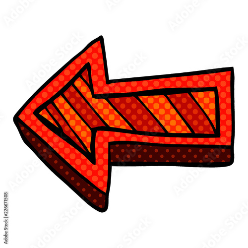 cartoon doodle directing arrow