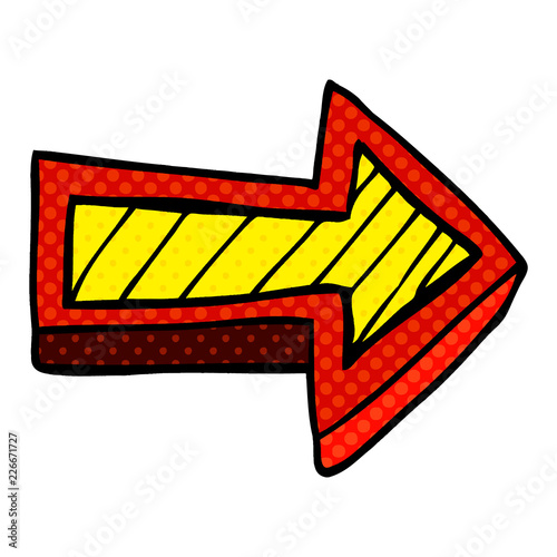 cartoon doodle directing arrow