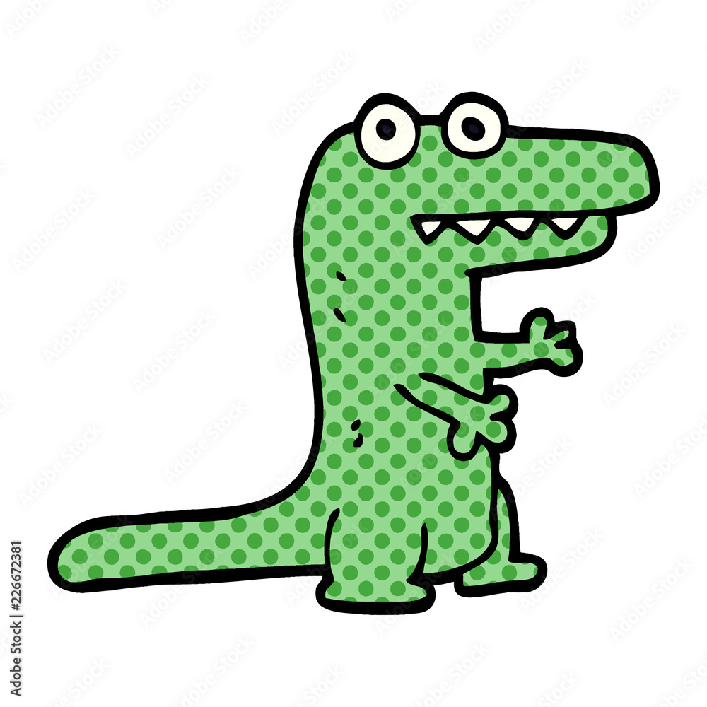 Fototapeta premium cartoon doodle crocodile