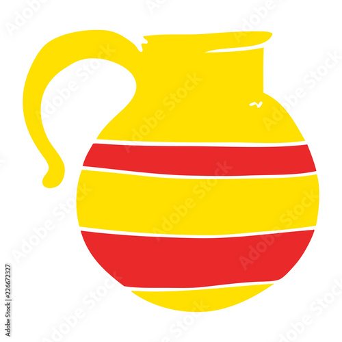 cartoon doodle striped jug